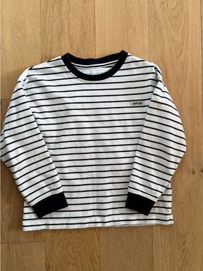 ZARA Kids Navy & White Striped Long-Sleeve Tee